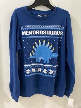 Mad Engine kid’s Menorasaurus Crewneck Sweater, new!